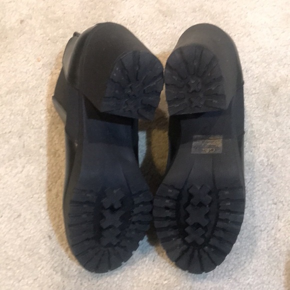 Celia Black Chunky 3 Inch Heel Pull On Ankle Boots-Size 9 - Picture 9 of 9